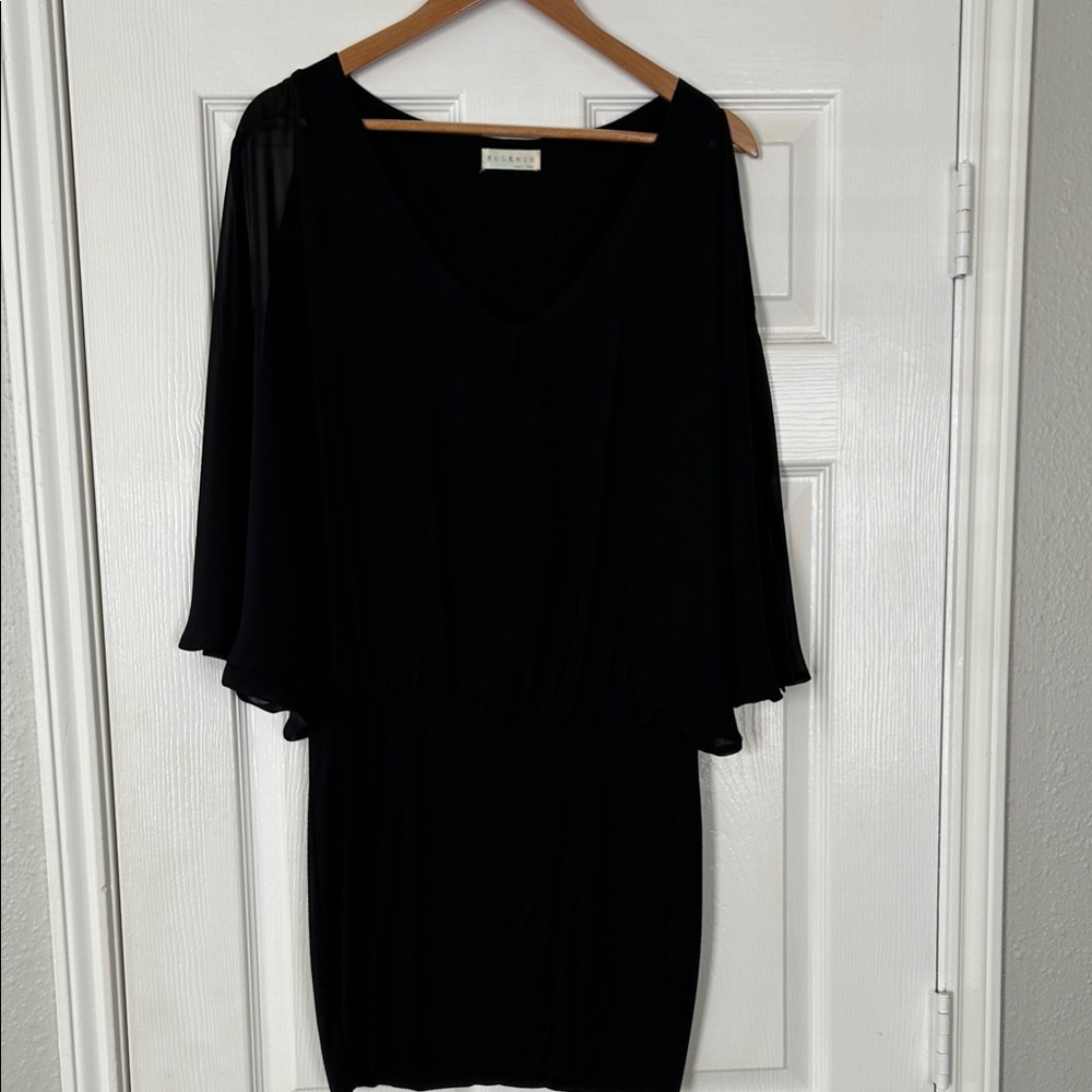 Solemio Black Mini Dress